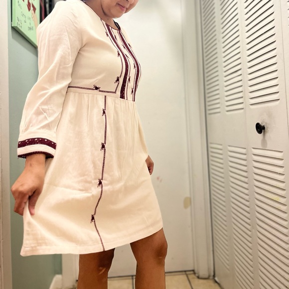 Women’s midi dress CROCHET TRIM DETAILS 3/4 SLEEVE - Picture 9 of 11